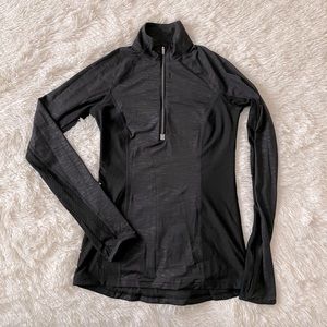 Athleta half zip running top, Black, XXS